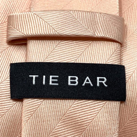 TIE BAR Vow Blush 100% Silk Stain‎ Resistant Handmade Extra Long Necktie NIP - Picture 2 of 10
